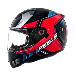 CASCO ICON FORCE NEGRO/ROJO 58